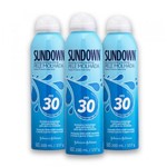 Ficha técnica e caractérísticas do produto Kit com 3 Protetores Solar SUNDOWN Pele Molhada FPS 30 Spray 200ml - Sundown