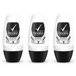 Ficha técnica e caractérísticas do produto Kit com 3 Rexona Invisible Desodorante Rollon Masculino 50ml