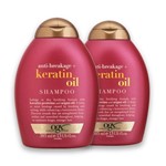 Ficha técnica e caractérísticas do produto Kit com 2 Shampoo OGX Keratin Oil 385ml