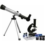 Ficha técnica e caractérísticas do produto Kit com Telescópio Refletor 40X e Microscópio 600X VIVITAR