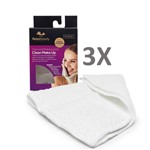 Kit com 3 Tolhas demaquilantes Clean Make Up Relaxbeauty