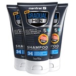 Ficha técnica e caractérísticas do produto Kit com Três Shampoos que Reduz Cabelos Brancos Gradual Men - Menfirst