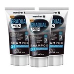 Ficha técnica e caractérísticas do produto Kit com Três Shampoos que Reduz Cabelos Brancos Gradual Men