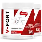 Ficha técnica e caractérísticas do produto Kit com 2 V-Fort Intenso Pré Treino da Vitafor Sabor Frutas Vermelhas