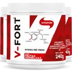 Ficha técnica e caractérísticas do produto Kit com 3 V-Fort Intenso Pré Treino Sabor Frutas Vermelhas da Vitafor