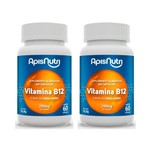 Ficha técnica e caractérísticas do produto Kit com 2 Vitamina B12 60 Cápsulas Apisnutri