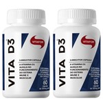 Ficha técnica e caractérísticas do produto Kit com 2 X Vita D 60 Cápsulas de 500 Mg - Vitafor