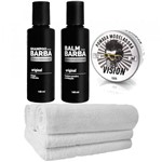 Ficha técnica e caractérísticas do produto Kit Barba Longa Óleo Toalhas Shampoo Pomada Usebarba - Use Barba