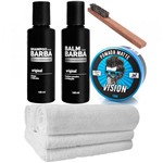 Ficha técnica e caractérísticas do produto Kit Barba Grande Shampoo Balm Pomada Toalhas Usebarba - Use Barba