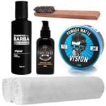 Ficha técnica e caractérísticas do produto Kit Completo 2 Toalhas Shampoo Tônico Pomada Escova Usebarba