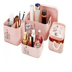 Kit Conjunto Organizador 4 Em 1 De Maquiagem Rosa - Kangur