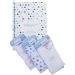Ficha técnica e caractérísticas do produto Kit Controle Diário do Bebê Baby Joy Trends+ 3 panos de boca - Masculino