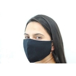 Ficha técnica e caractérísticas do produto Kit 03 Máscaras de tecido duplo facial protetora Lavável Reutilizável não descartável Anti-Vírus Fashion Slim Cor Preta com forro