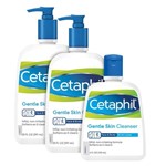 Kit Creme Cetaphil Gentle Skin Cleanser 118ML + 591ML + 591ML