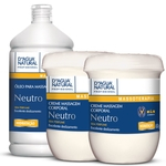 Ficha técnica e caractérísticas do produto Kit 2 Cremes Neutro +1 Óleo Neutro D'Agua Natural p/ Massagem