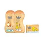 Kit Davene Bebê Vida Suave Shampoo 200ml + Condicionador 200ml Grátis Sabonete Aveia e Glicerina 90g