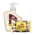 Ficha técnica e caractérísticas do produto Kit Davene Sabonete Líquido Aveia + Sabonete Flor de Lavanda - 180g