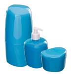 Ficha técnica e caractérísticas do produto Kit de Banheiro 3 Peças Plástico Astra Blueberry