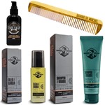 Ficha técnica e caractérísticas do produto Kit de Barbear Shampoo + Óleo + Tônico + Pente Barba Brava