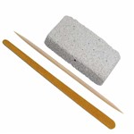 Ficha técnica e caractérísticas do produto Kit Beleza com Lixa de Unha Extra/pedra Pome/palito Marfim - Santa Clara
