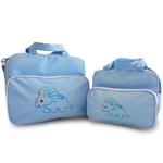 Ficha técnica e caractérísticas do produto Kit de Bolsa Maternidade e Frasqueira PP Baby (2 Peças) - Azul Claro - Maxi Baby