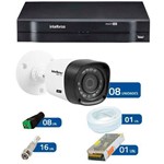 Ficha técnica e caractérísticas do produto Kit de Câmeras de Segurança - DVR Intelbras 8 Ch G2 Tríbrido HDCVI + 8 Câmeras Infra VHD 3120B G2 H