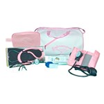 Kit De Enfermagem Com Bolsa Branca - Aparelho Rosa E Necessaire Pink