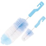 Ficha técnica e caractérísticas do produto Kit de Escova para Mamadeira com Esponja Buba Azul