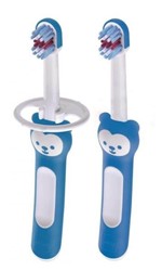 Ficha técnica e caractérísticas do produto Kit de Escovas de Dente para Bebê "Babys Brush" Menino - MAM