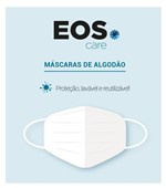 Ficha técnica e caractérísticas do produto Kit de Máscara Protetora Facial Algodão Reutilizável 10 Unidades - Eos