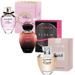 Ficha técnica e caractérísticas do produto Kit de 3 Perfumes Cute, Fleur, In Flames La Rive Feminino