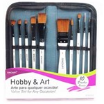 Ficha técnica e caractérísticas do produto Kit de Pinceis Hobby & Art Sinoart 10 Pecas com Estojo