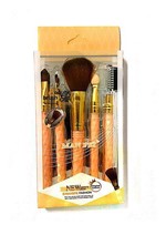 Ficha técnica e caractérísticas do produto Kit de Pincéis Maquiagem 5 Peças - MAN FEI - Moda Requintada - Cabo Amarelo