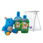 Ficha técnica e caractérísticas do produto Kit Delikad Kids Safari Hyppo Blue - Colônia + Sabonete Líquido + Bucha