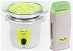 Ficha técnica e caractérísticas do produto Kit Depilação Termocera 400gr com Refil Verde Limão + Aquecedor de Cera Roll-on Verde Limão Mega Bell