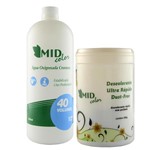 Kit Descolorante Mid Color Ultra Rápido Dust-Free 300g Água Oxigenada 40 Volumes 900ml - Midori - Midori Profissional
