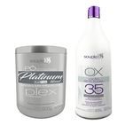 Ficha técnica e caractérísticas do produto Kit Descolorante Souple Liss - Pó Platinum Plex + Ox 35