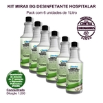Ficha técnica e caractérísticas do produto Kit Desinfetante Hospitalar Mirax BG - 06 Unidades de 01 Litro