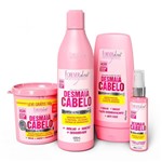 Ficha técnica e caractérísticas do produto Kit Desmaia Cabelo Shampoo Condicionador Sérum e Máscara 350g - Forever Liss