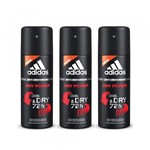 Ficha técnica e caractérísticas do produto Kit Desodorante Adidas Aerosol Masculino Dry Power 150ml 3 Unidades