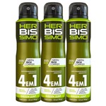 Kit Desodorante Aerosol Antitranspirante Herbissimo Green Leaf 150Ml com 3 Unidades - Herbíssimo