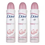 Ficha técnica e caractérísticas do produto Kit Desodorante Aerosol Dove Beauty Finish Feminino 100g 3 Unidades