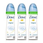 Ficha técnica e caractérísticas do produto Kit Desodorante Aerosol Dove Comprimido Original 54g 3 Unidades