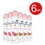 Kit Desodorante Aerosol Dove Go Fresh Romã 89g/150ml 6 Unidades