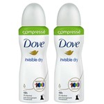 Ficha técnica e caractérísticas do produto Kit Desodorante Aerosol Dove Invisible Dry 100g + Comprimido + 40 Desconto