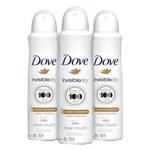 Ficha técnica e caractérísticas do produto Kit 3 Desodorante Aerosol Dove Invisible Dry Feminino 150ml