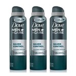 Kit 3 Desodorante Aerosol Dove Men Care Antibac Masculino 89g