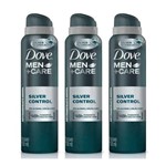 Ficha técnica e caractérísticas do produto Kit 3 Desodorante Aerosol Dove Men Care Antibac Masculino 89g