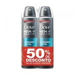 Ficha técnica e caractérísticas do produto Kit 2 Desodorante Aerosol Dove Men Care Cuidado Total 90g