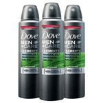 Ficha técnica e caractérísticas do produto Kit 3 Desodorante Aerosol Dove Men Care Minerais e Sálvia 150ml - Dove Derma
